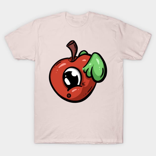 Cute Flying Cherry Cartoon Illustration T-Shirt by Squeeb Creative